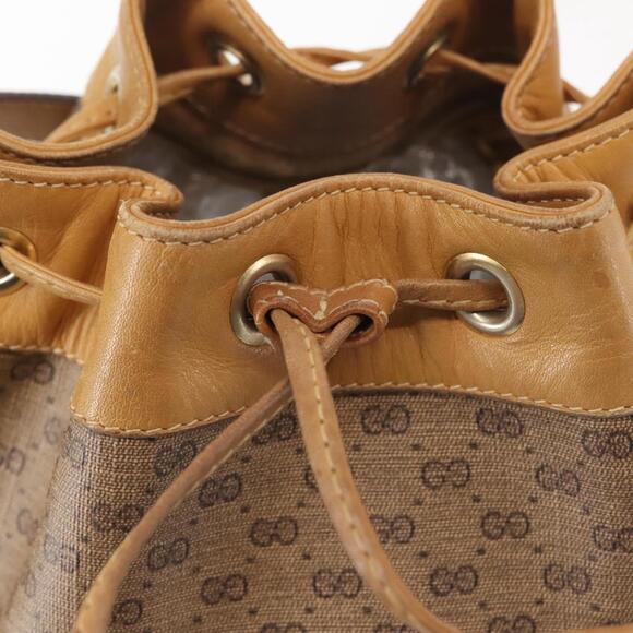 GUCCI Micro GG Supreme Shoulder Bag PVC Beige Gold 001 904 0791 Auth BA6122 - Picture 9 of 16